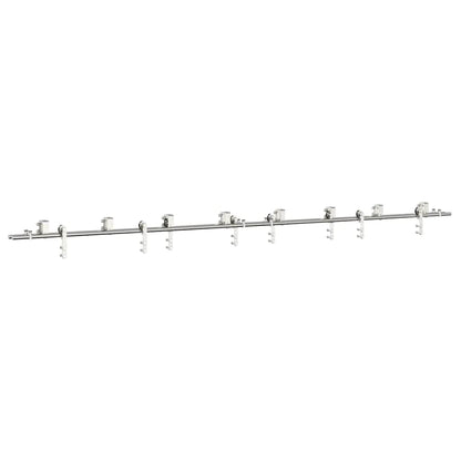 Sliding Door Hardware Kit 400 cm Stainless Steel Silver