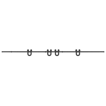Sliding Door Hardware Kit 400 cm Steel Black