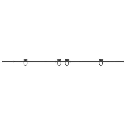 Sliding Door Hardware Kit 400 cm Steel Black