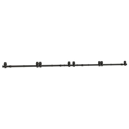 Sliding Door Hardware Kit 366 cm Steel Black