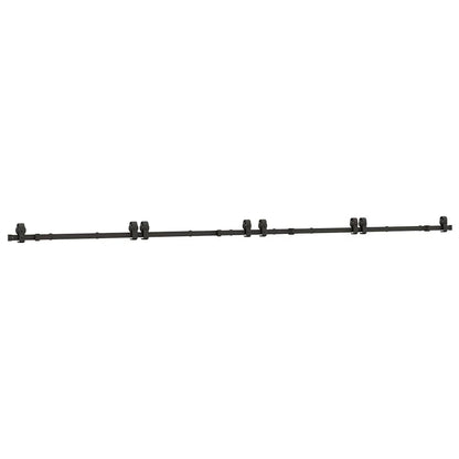 Sliding Door Hardware Kit 400 cm Steel Black