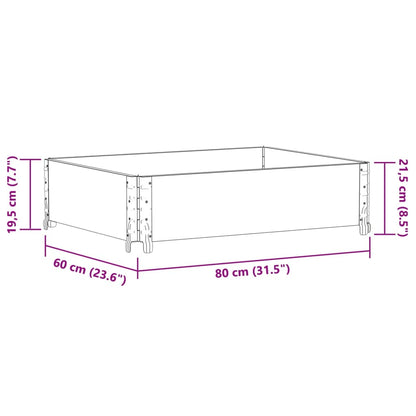 Garden Planter Black 80x60 cm Solid Wood Pine