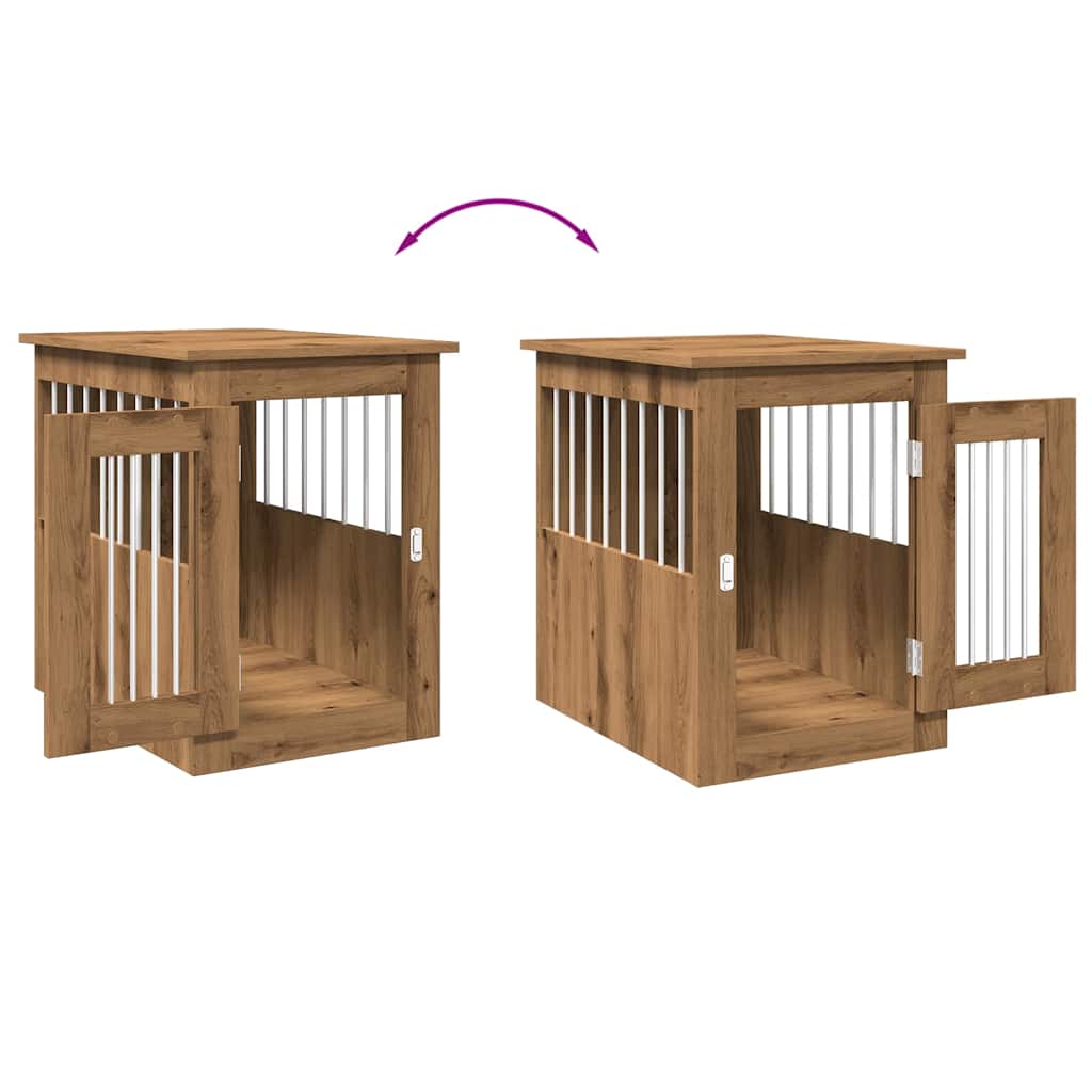 Dog Crate Furniture Artisan Oak 45x62x59 cm Engineered Wood