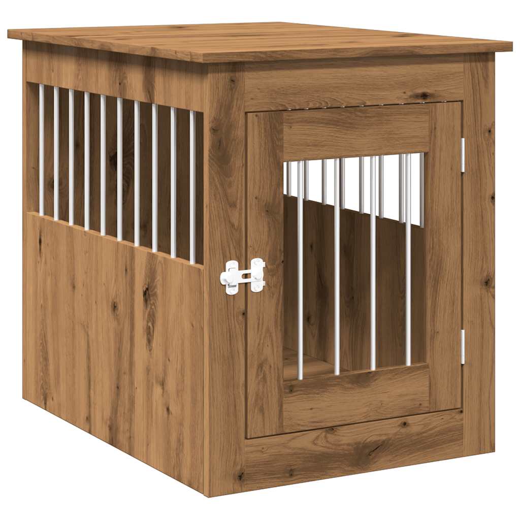 Dog Crate Furniture Artisan Oak 55x75x65 cm Engineered Wood