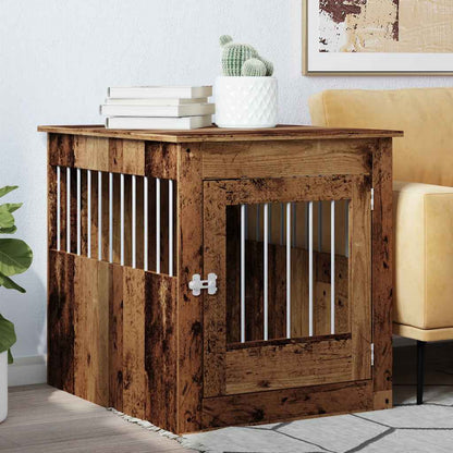 Dog Crate Furniture Old Wood 64.5x80x71 cm Engineered Wood