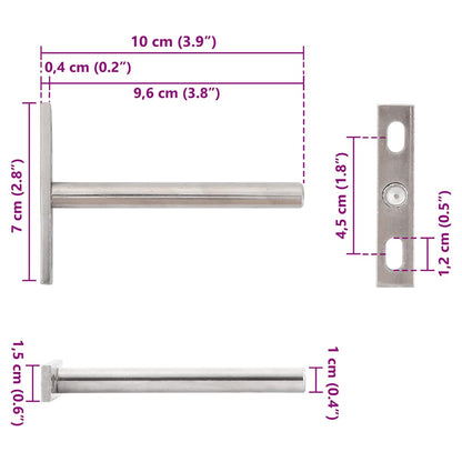 Floating Shelf Brackets 12pcs Invisible Ø10x100 mm Carbon Steel