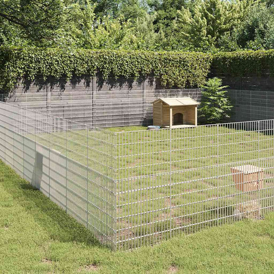 Free Range Animal Enclosure 48-Panel 54x100 cm Galvanised Iron