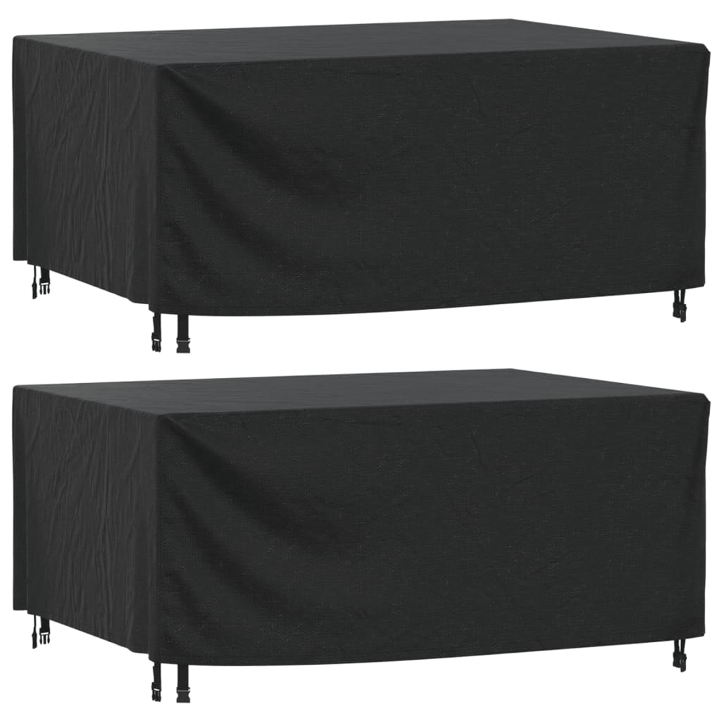 Garden Furniture Covers 2 pcs Black 172x113x73 cm Waterproof 420D