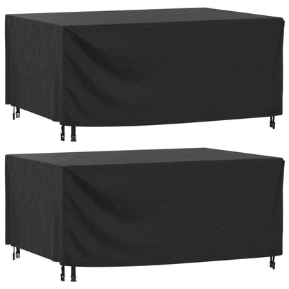 Garden Furniture Covers 2 pcs Black 172x113x73 cm Waterproof 420D