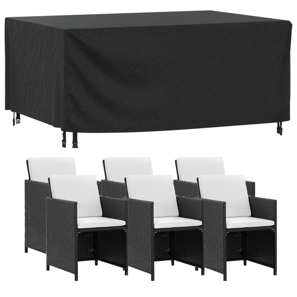 Garden Furniture Covers 2 pcs Black 172x113x73 cm Waterproof 420D