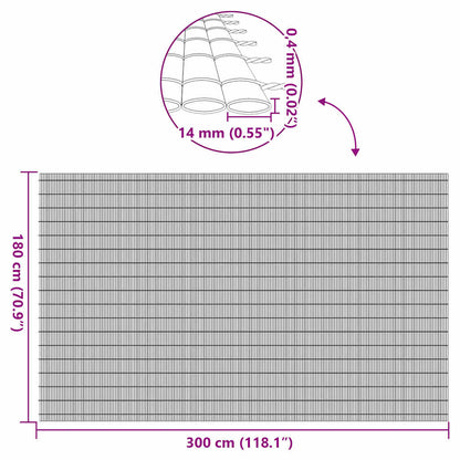 Garden Fence Double-Sided White 1.8x3 m PVC