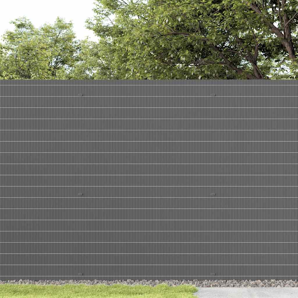 Garden Fence Double-Sided Grey 1.8x3 m PVC