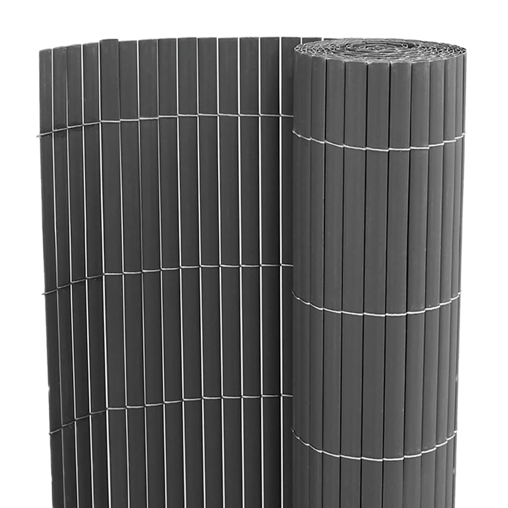 Garden Fence Double-Sided Grey 1.8x3 m PVC