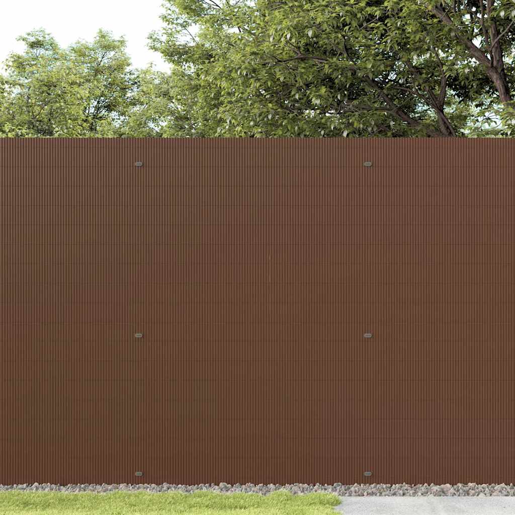 Garden Fence Double-Sided Brown 1.8x5 m PVC