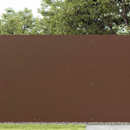 Garden Fence Double-Sided Brown 1.8x5 m PVC