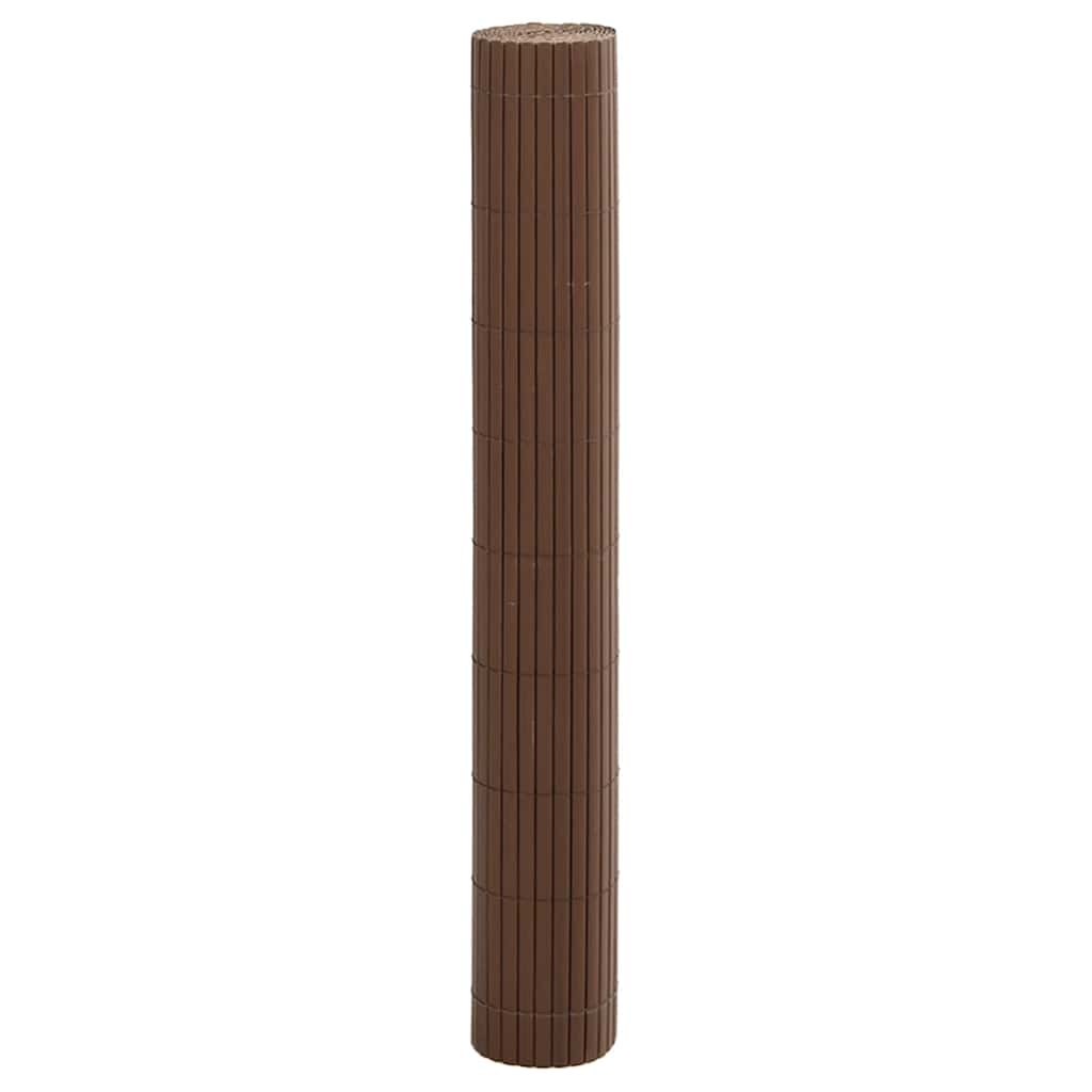 Garden Fence Double-Sided Brown 1.8x5 m PVC