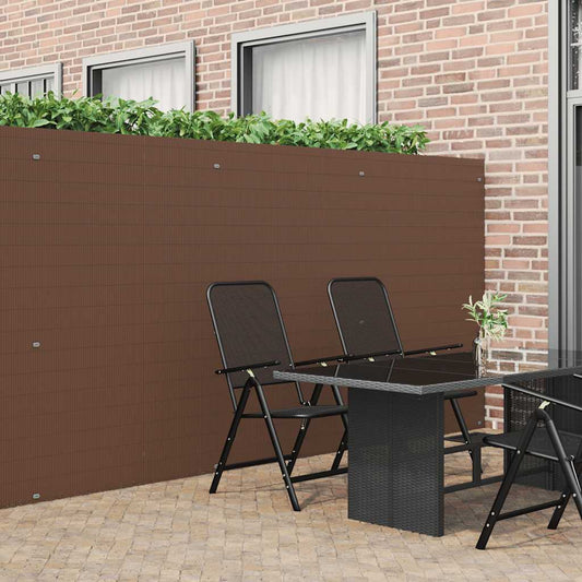 Garden Fence Double-Sided Brown 1.8x5 m PVC