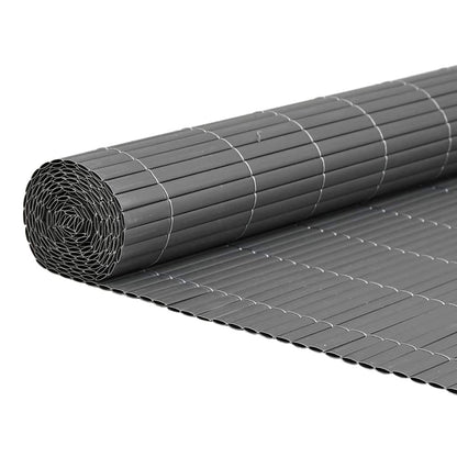 Garden Fence Double-Sided Grey 1.8x5 m PVC