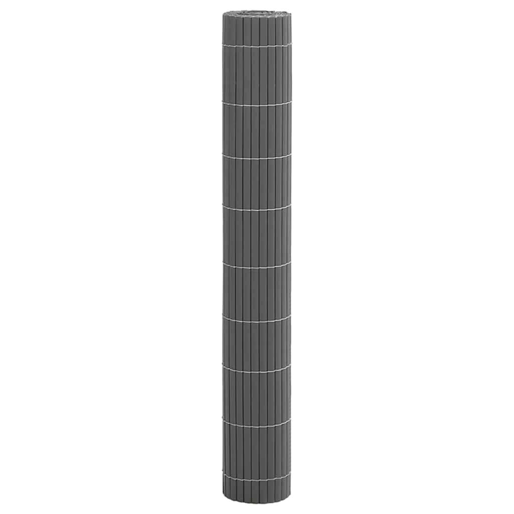 Garden Fence Double-Sided Grey 1.8x5 m PVC