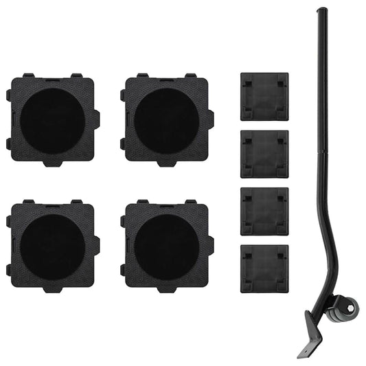 Furniture Rollers 4 pcs with Lifter Black 13.5x13.5x4.2 cm 300 kg