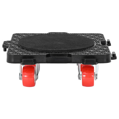 Furniture Rollers 4 pcs with Lifter Black 13.5x13.5x4.2 cm 300 kg