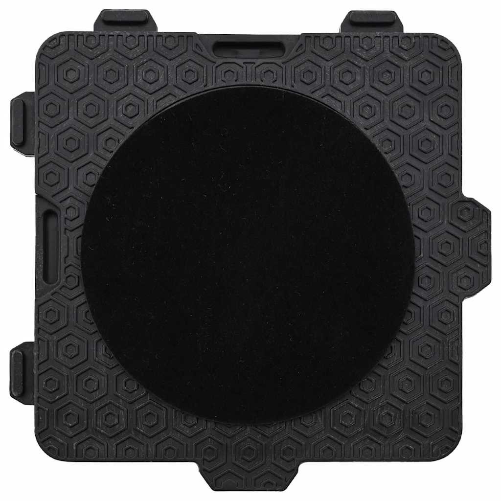 Furniture Rollers 4 pcs with Lifter Black 13.5x13.5x4.2 cm 300 kg
