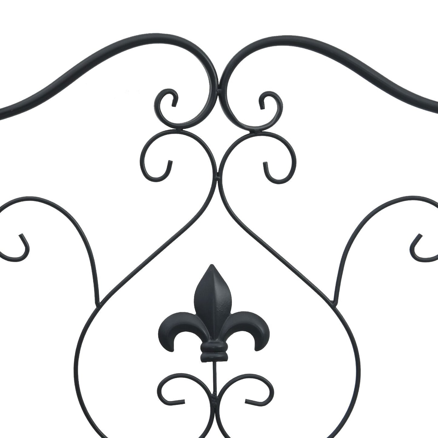 Outdoor Bench Black Metal Standard Tough Outdoor Bench