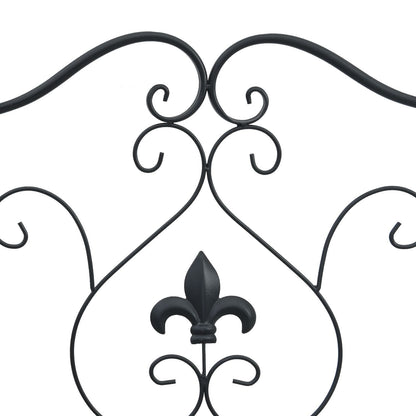 Outdoor Bench Black Metal Standard Tough Outdoor Bench