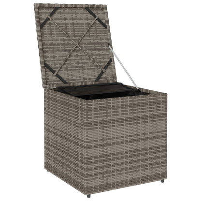 Outdoor Storage Box Grey and Dark Grey Rattan Large Storage