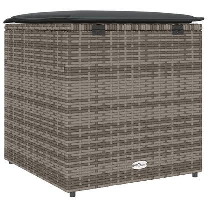 Outdoor Storage Box Grey and Dark Grey Rattan Large Storage