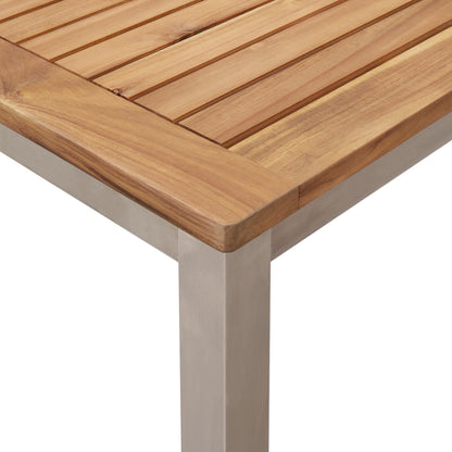 9 Piece Garden Dining Set Solid Wood Teak, vidaXL Outdoor Dining Table 200x90x74.5 cm Solid Wood Teak, vidaXL Stackable Garden Chairs 4 pcs Solid Wood Teak and Steel