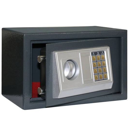 Electronic Digital Safe Dark Grey 31x20x20 cm Steel