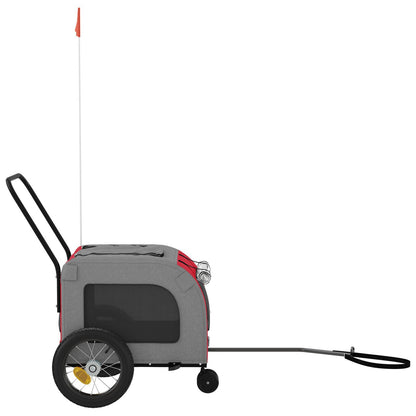 Red Pet Buggy Red Polyester, Metal 124 x 53 x 53 cm Foldable