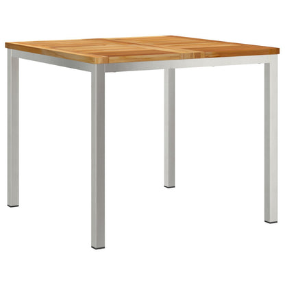 3 Piece Garden Dining Set Solid Wood Teak, vidaXL Outdoor Dining Table 90x90x74.5 cm Solid Wood Teak