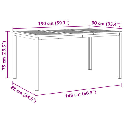 5 Piece Garden Dining Set Solid Wood Acacia, vidaXL Outdoor Dining Table 150x90x75 cm Solid Wood Acacia