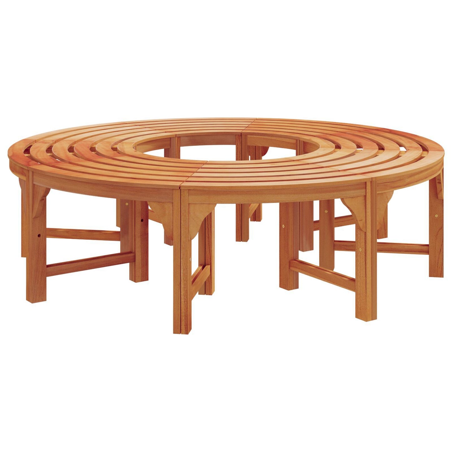 Outdoor Tree Bench 160 cm Solid Wood Eucalyptus