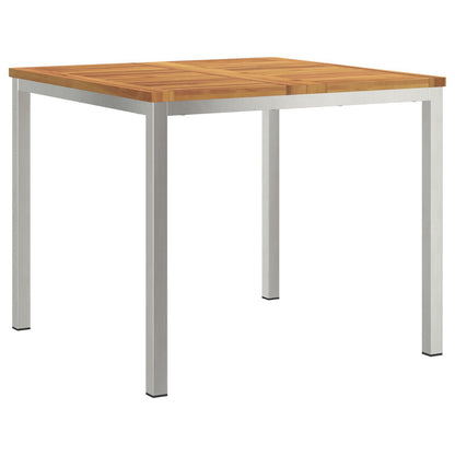 5 Piece Garden Dining Set Solid Wood Acacia, vidaXL Outdoor Dining Table 90x90x74.5 cm Solid Wood Acacia