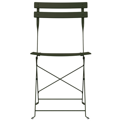 Outdoor Chairs Dark green Metal Medium Foldable Patio Chair