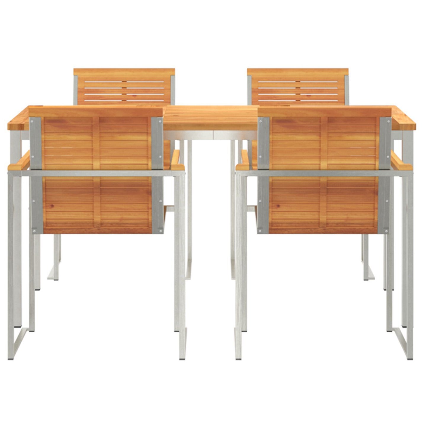 5 Piece Garden Dining Set Solid Wood Acacia, vidaXL Outdoor Dining Table 180x90x75 cm Solid Wood Acacia