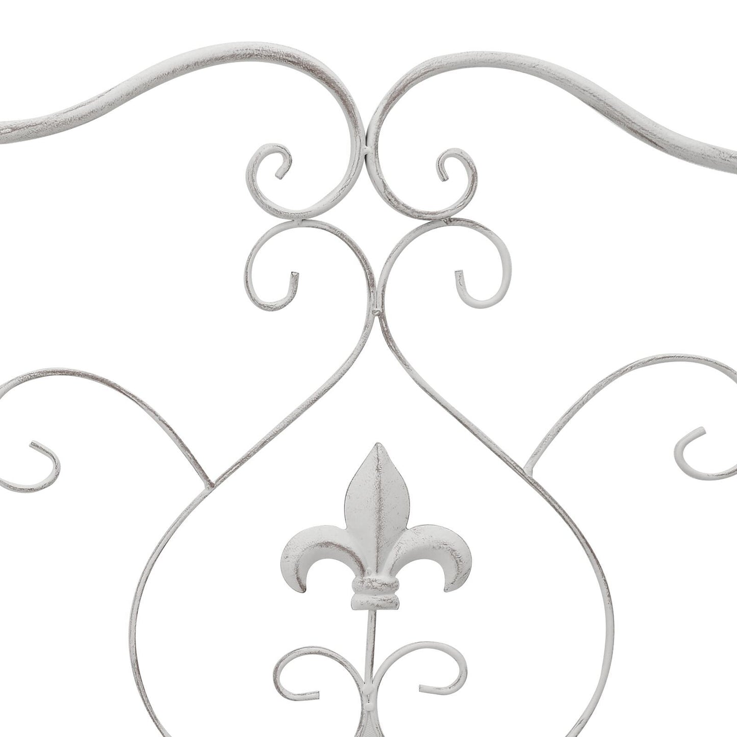 Bench White Metal 104 x 54 x 93 cm Durable Outdoor Bench