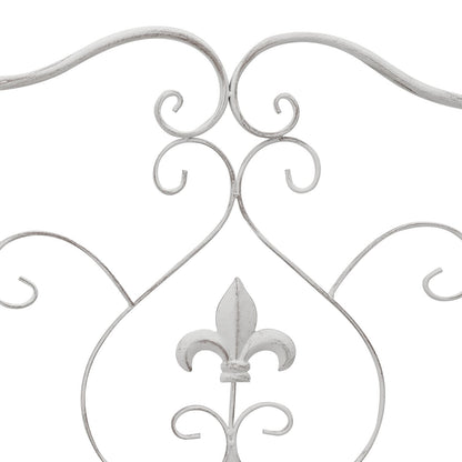 Bench White Metal 104 x 54 x 93 cm Durable Outdoor Bench