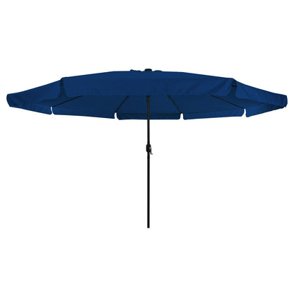 Garden Parasol with LED Lights Ø395x245 cm Azure Blue