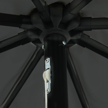 Garden Parasol with LED Lights ø395x245 cm Anthracite