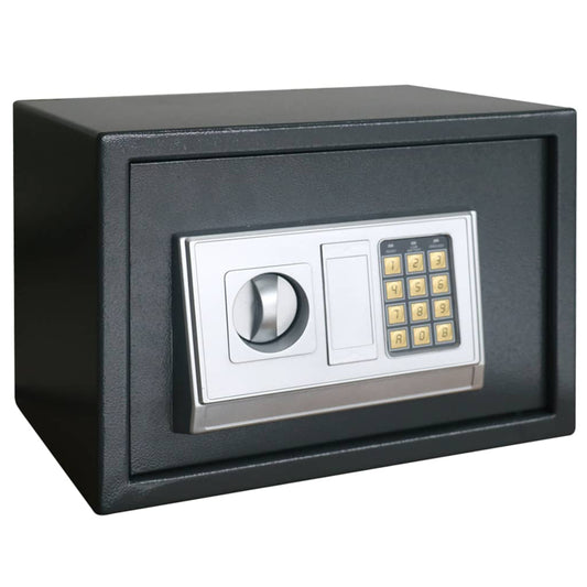 Electronic Digital Safe with Shelf Dark Grey 35x25x25 cm Steel