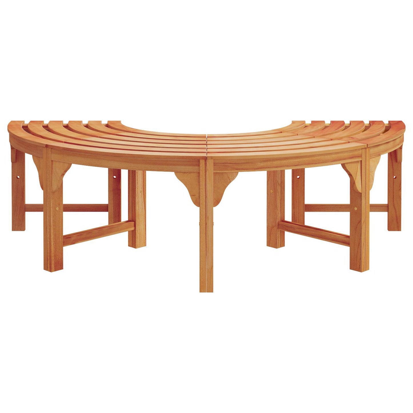 Outdoor Tree Bench 160 cm Solid Wood Eucalyptus
