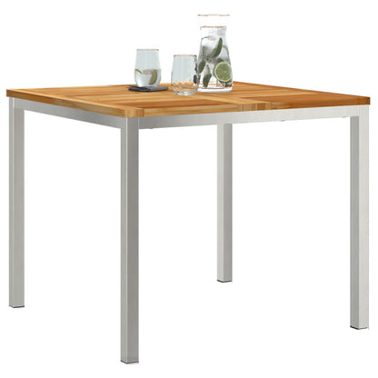 Outdoor Dining Table 90x90x74.5 cm Solid Wood Teak