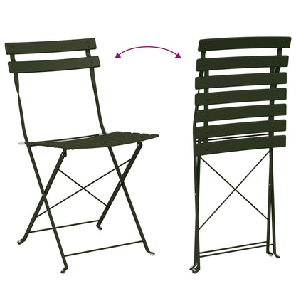 Outdoor Chairs Dark green Metal Medium Foldable Patio Chair