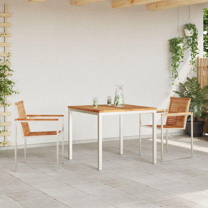 3 Piece Garden Dining Set Solid Wood Teak, vidaXL Outdoor Dining Table 90x90x74.5 cm Solid Wood Teak
