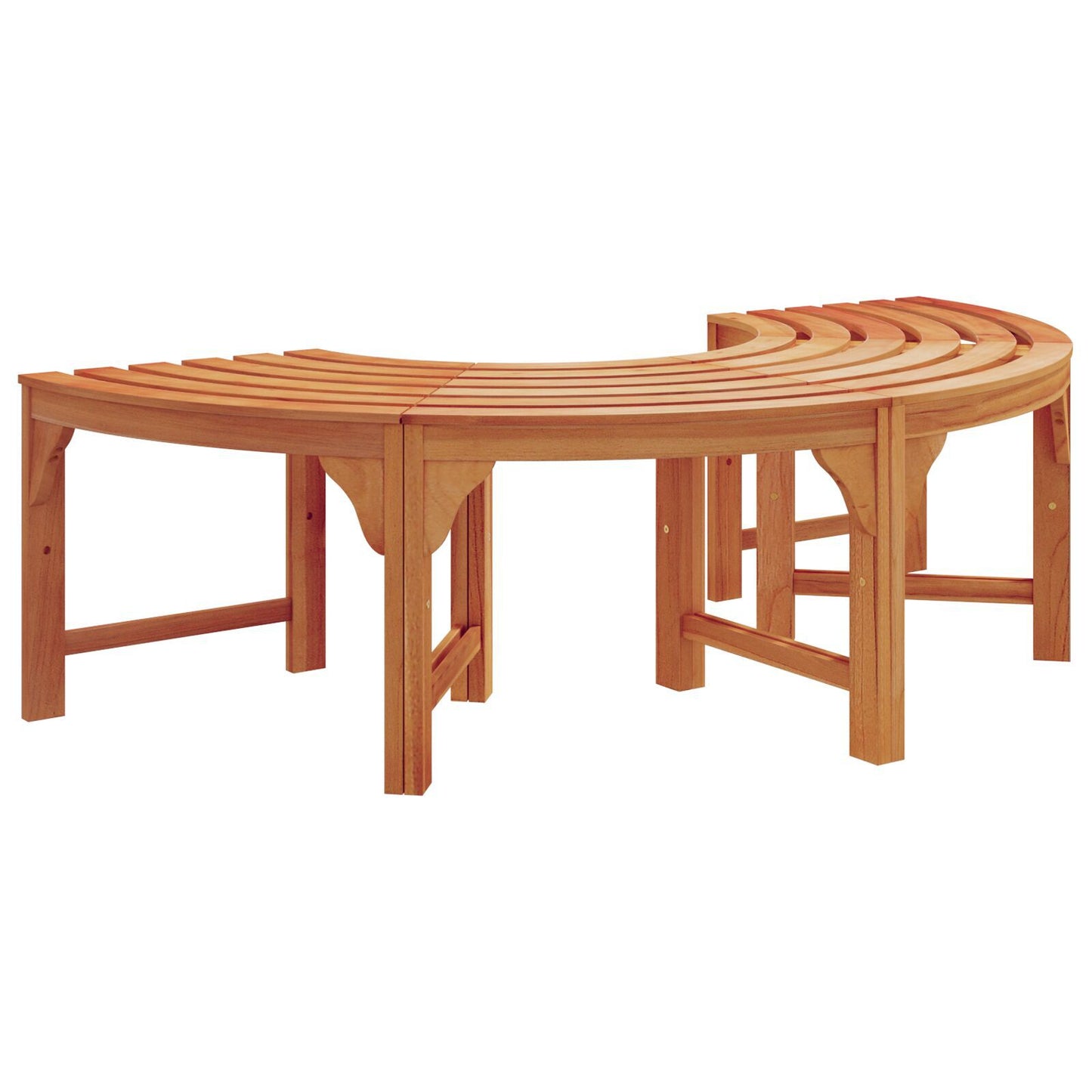 Outdoor Tree Bench 160 cm Solid Wood Eucalyptus