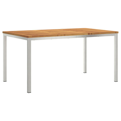 5 Piece Garden Dining Set Solid Wood Acacia, vidaXL Outdoor Dining Table 150x90x75 cm Solid Wood Acacia